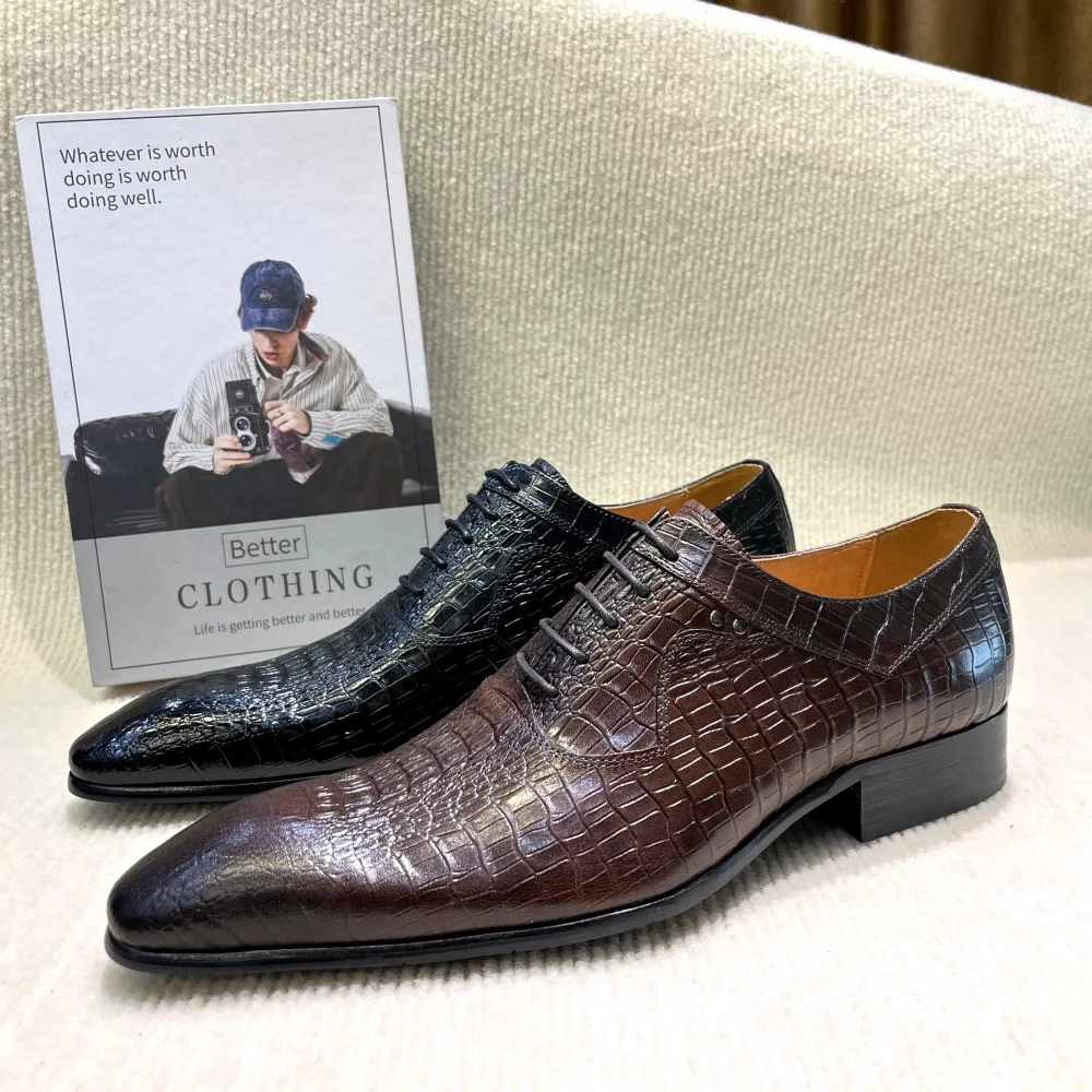 Men'S Formal Office Wear Shoes - Italian Luxury Men's Pointed Toe Oxford