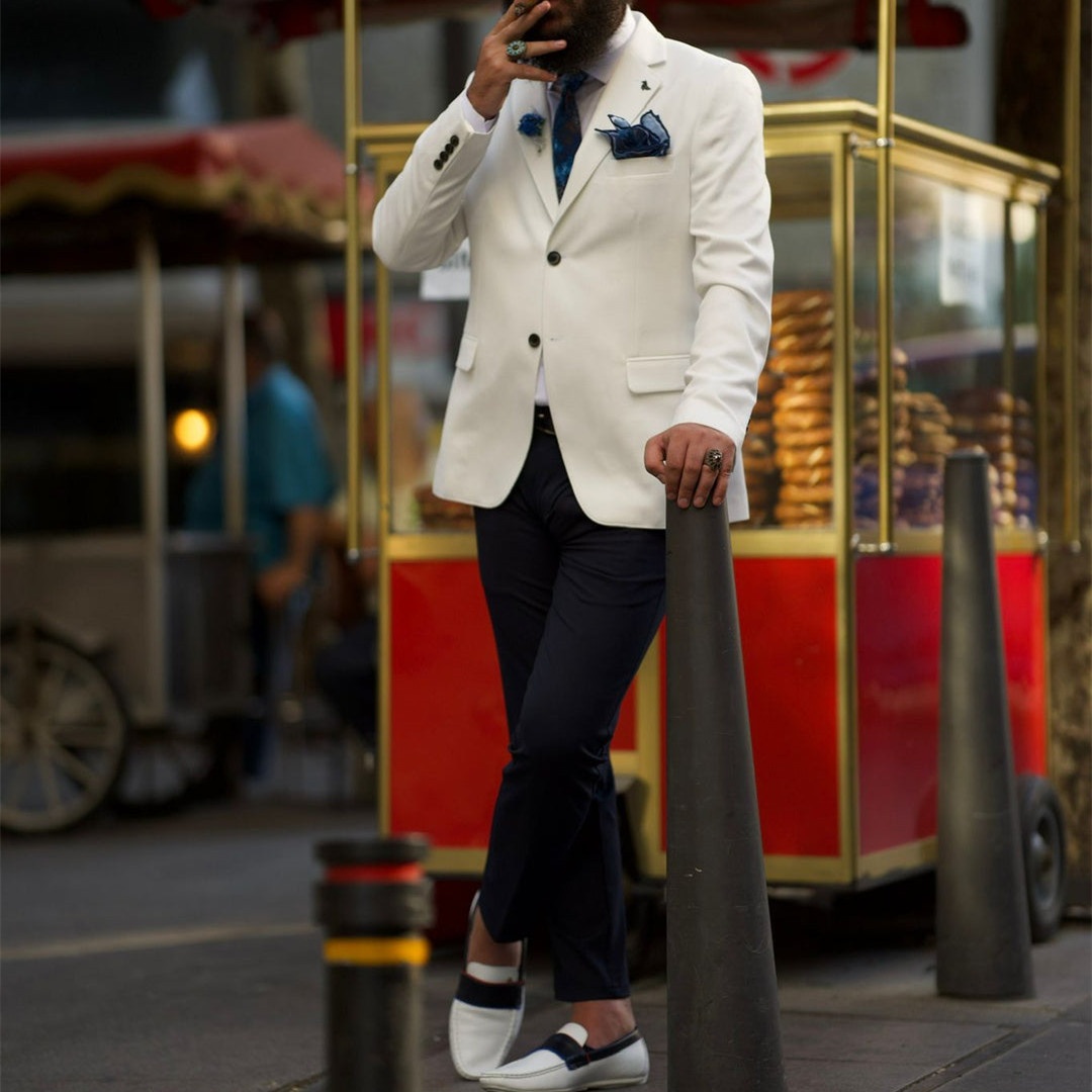 Men'S Formal Wear Not Suit - Ivory Formal Men's Suits Notch Lapel