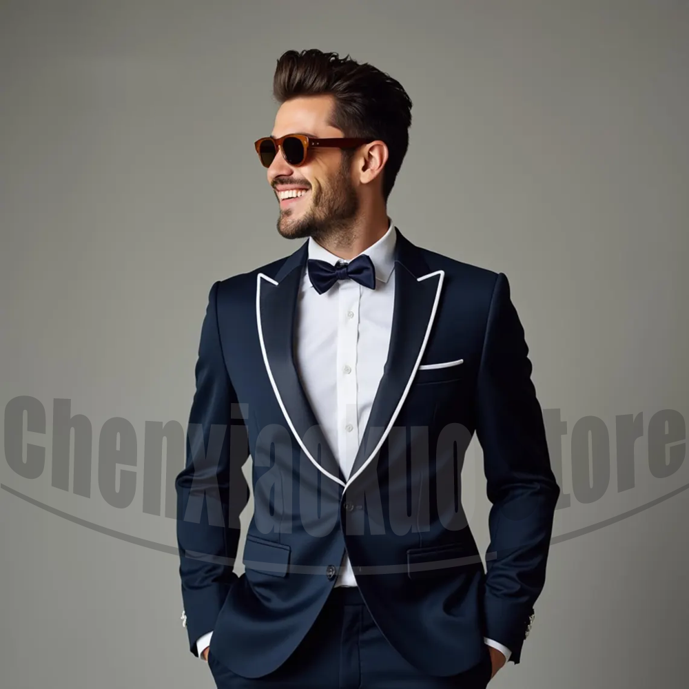 Men Formal Wear 2025 - Men Suits Fashion Peak Lapel Single