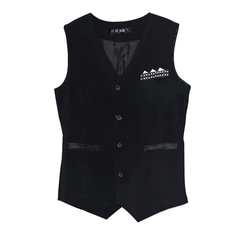 Men'S Formal Wear Waistcoat - Man Performance Black Latin Separate Waistcoat