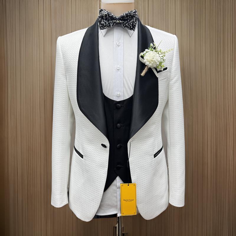 Men Formal Wear 2025 - Plaid Wedding Tuxedo for Groom 3