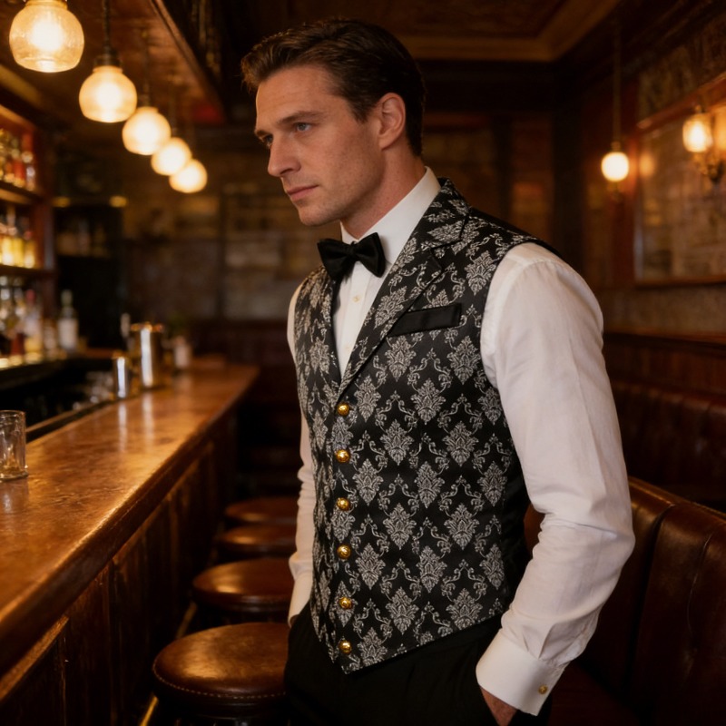 Slim Fit Vest British Retro St - Men'S Formal Wear Waistcoat recension och pris