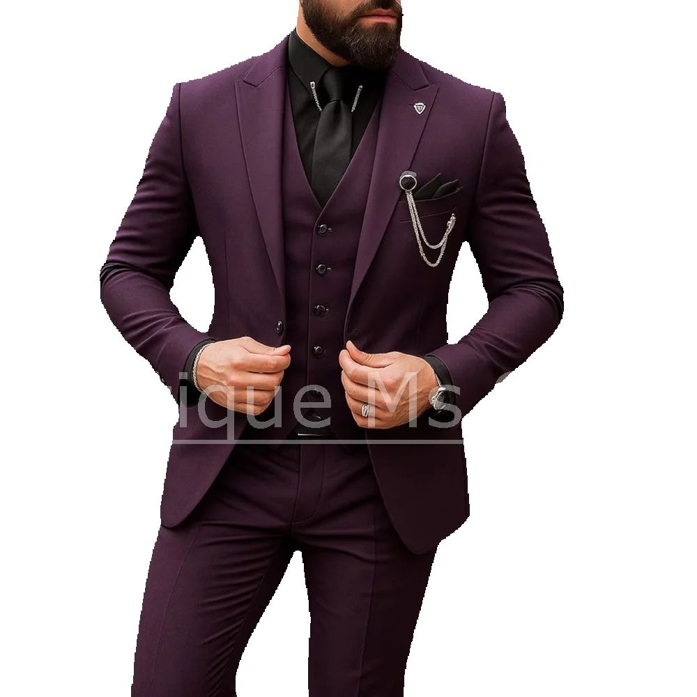 Men's 3 Piece Suit Single Brea - Men Formal Wear Outfits recension och pris