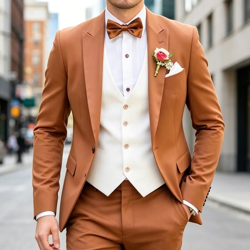 New Classic 3 Piece Men's Suit - Men'S Formal Wear Waistcoat recension och pris