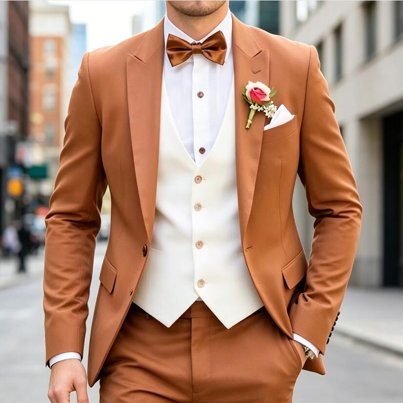 New Classic 3 Piece Men's Suit - Men'S Formal Wear Waistcoat recension och pris