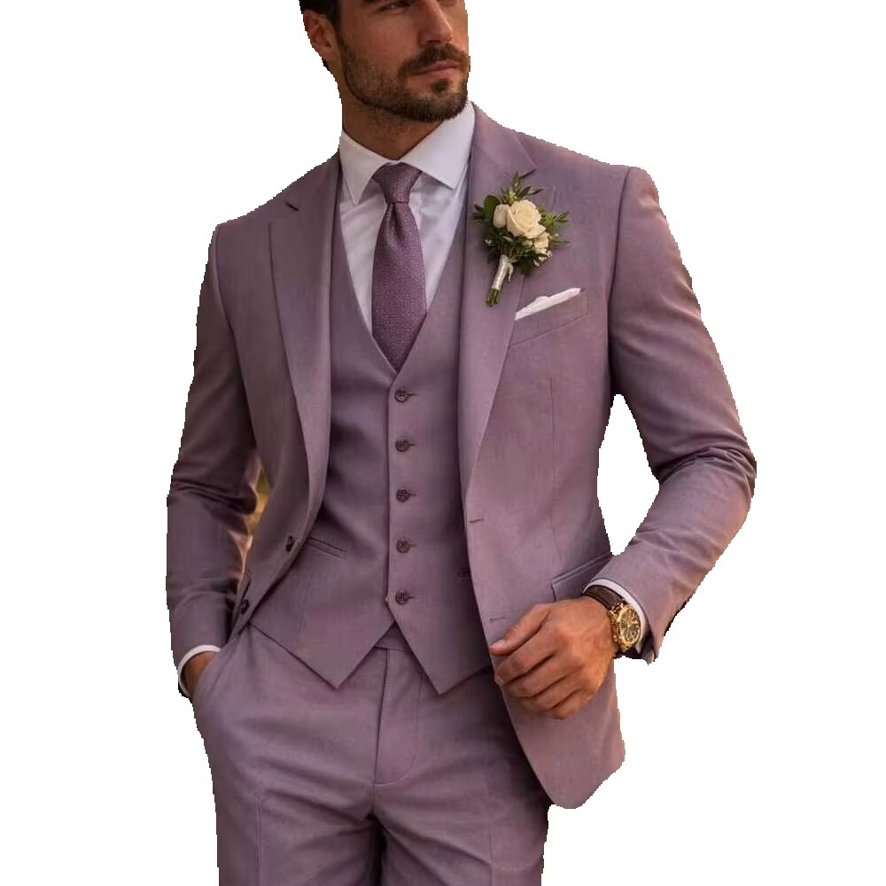 Lavender 3 Piece Men's Suit Li - Men'S Formal Wear Waistcoat recension och pris
