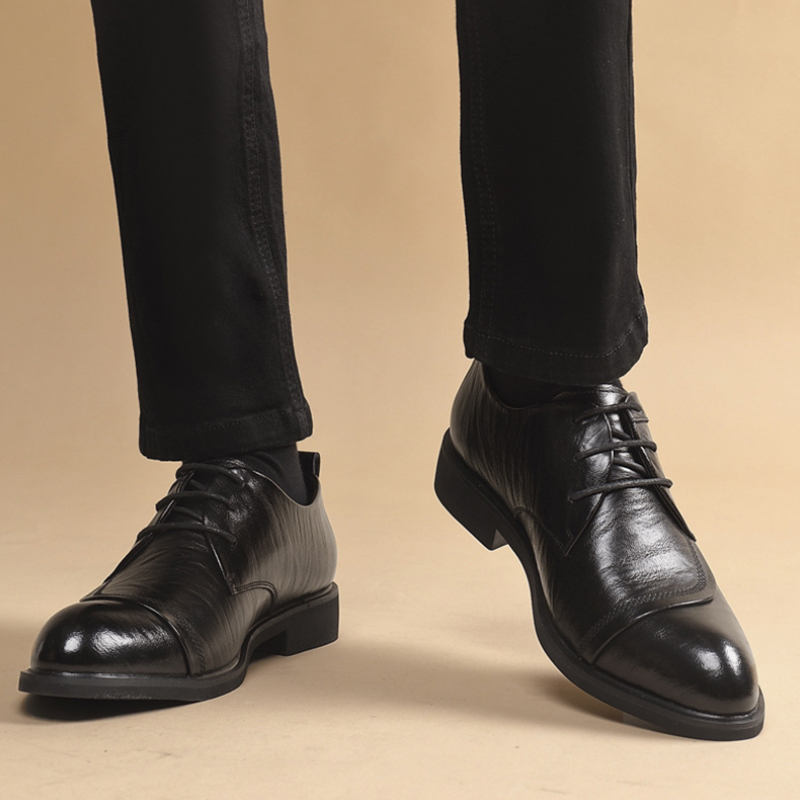 Leather Oxford Shoes With Meta - Men'S Formal Office Wear Shoes recension och pris