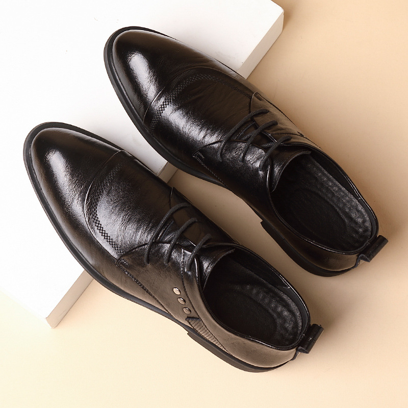 Leather Oxford Shoes With Meta - Men'S Formal Office Wear Shoes recension och pris