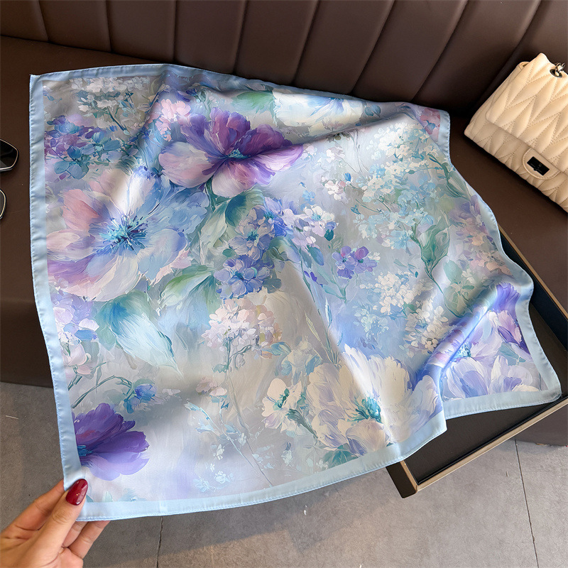 2026 New Floral Print Silk Squ - Silk Tie Woven recension och pris