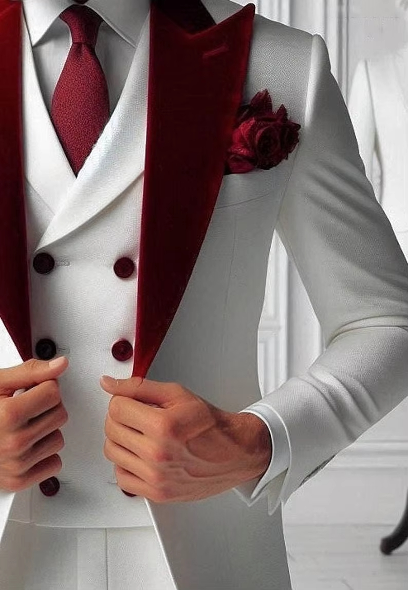 Formal Man Tuxedos Velvet Coll - Men'S Formal Wear For Graduation recension och pris