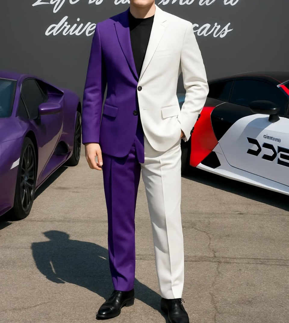 Formal Business Men Tuxedos 2  - Men Formal Wear Purple recension och pris