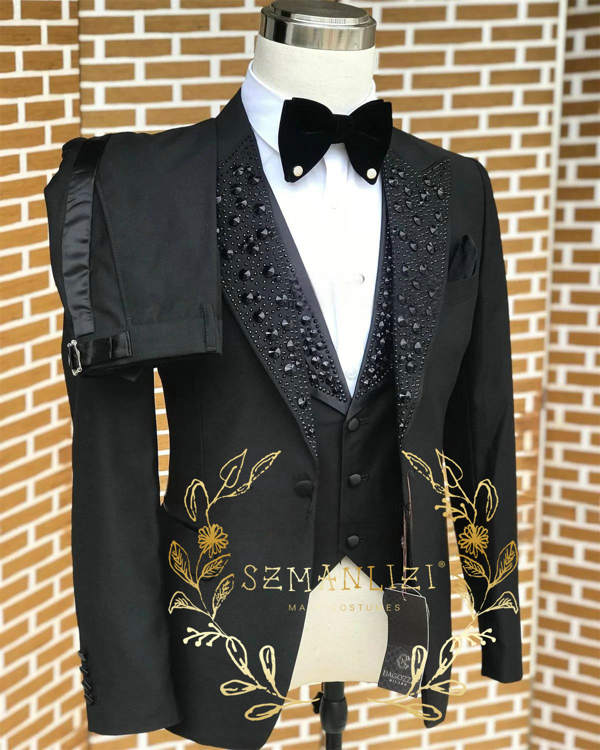 Black Men Suits Luxury Stone C - Men Formal Wear With Blazer recension och pris