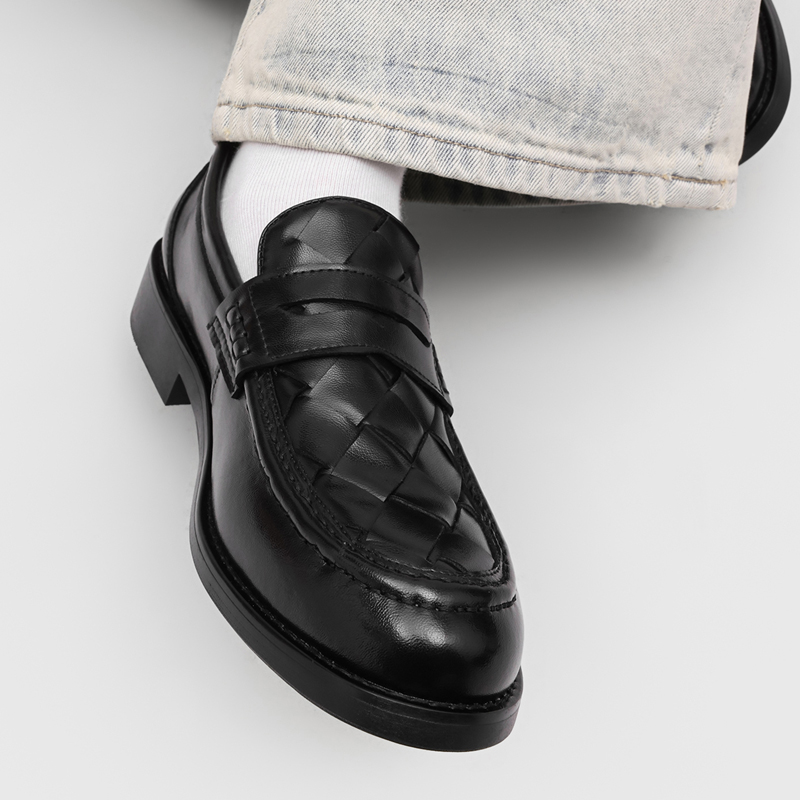 Men handmade woven penny loafe - Men'S Formal Office Wear Shoes recension och pris