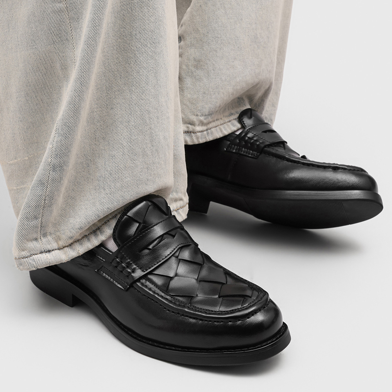 Men handmade woven penny loafe - Men'S Formal Office Wear Shoes recension och pris