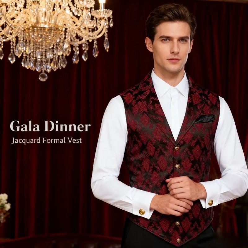 British Retro Slim Fit Vest Fa - Men'S Formal Wear Waistcoat recension och pris