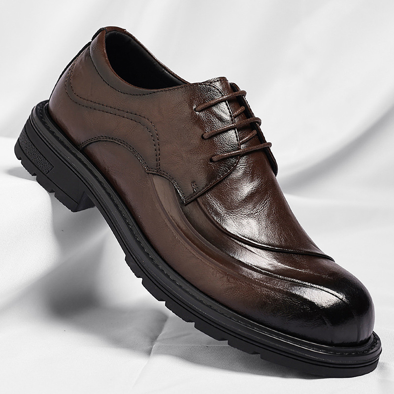 Brown Burnished Genuine Leathe - Men'S Formal Office Wear Shoes recension och pris