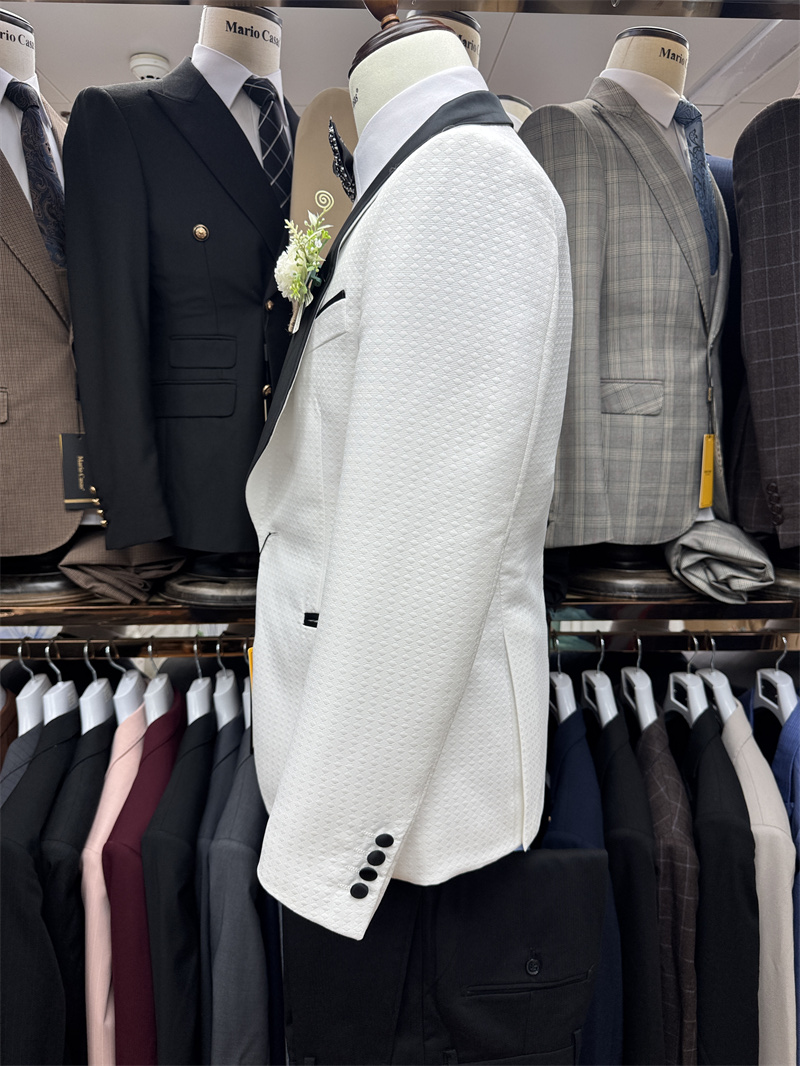 Plaid Wedding Tuxedo for Groom - Men Formal Wear 2025 recension och pris