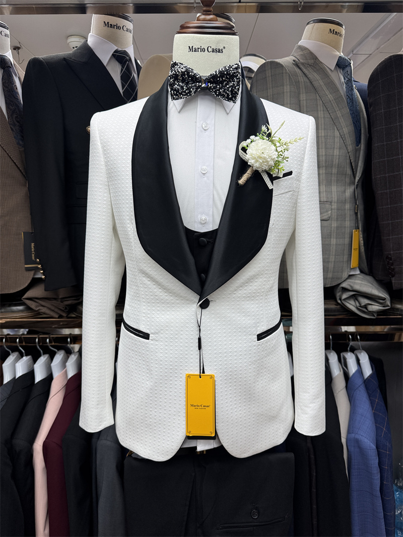 Plaid Wedding Tuxedo for Groom - Men Formal Wear 2025 recension och pris