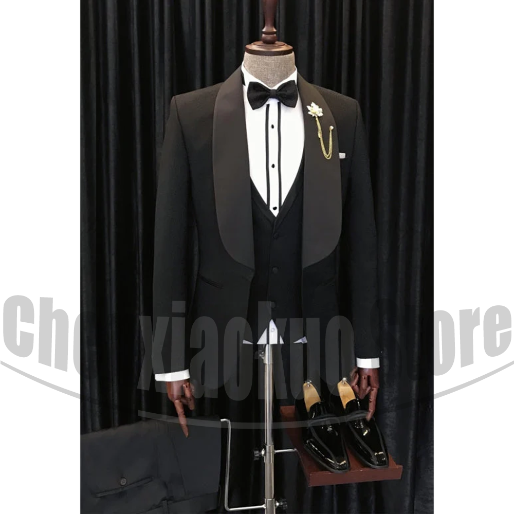 Black Men Suits Chic Shawl Lap - Men Formal Wear 2025 recension och pris