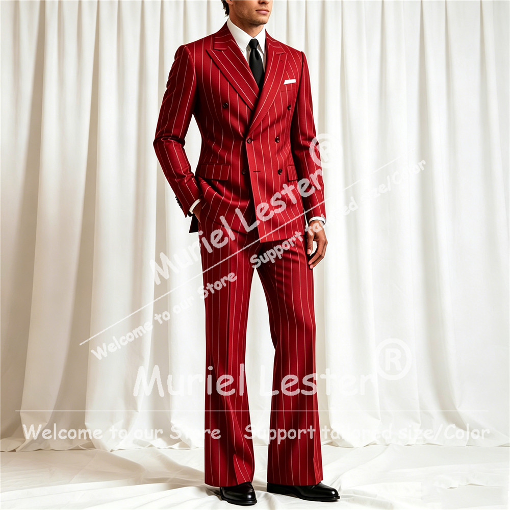 Elegant Stripes Suit Men 2 Pie - Men Formal Wear With Blazer recension och pris