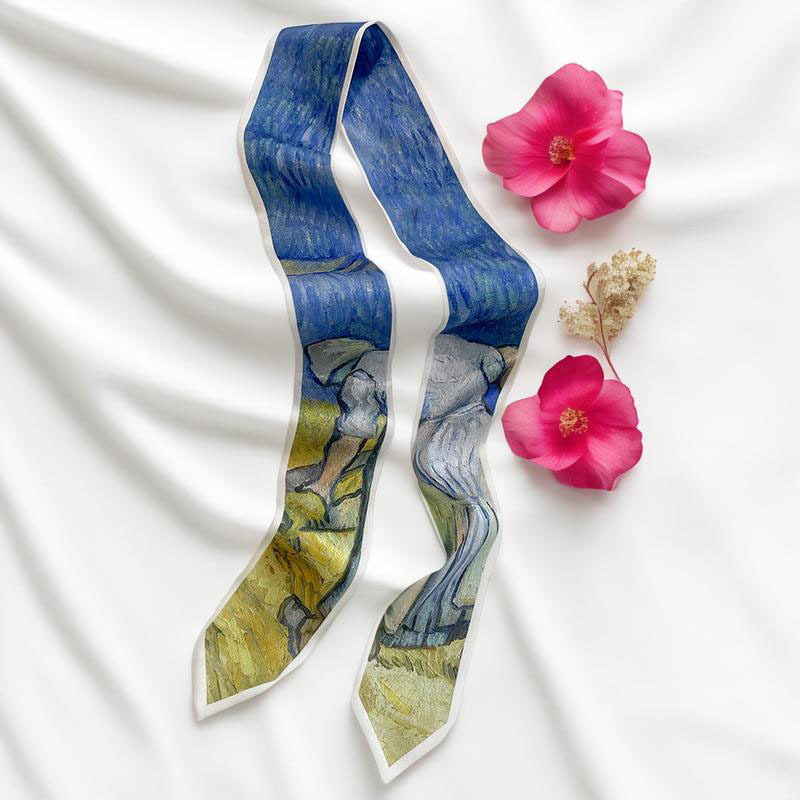 Prints Long Hairband Skinny Ne - Silk Tie Woven recension och pris