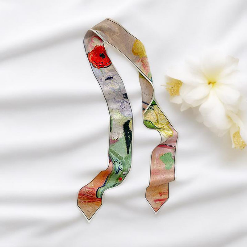 Prints Long Hairband Skinny Ne - Silk Tie Woven recension och pris
