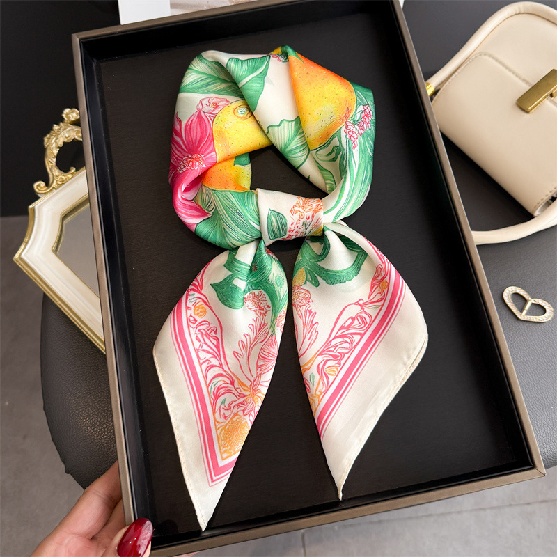 2026 New Fruit Print Silk Squa - Silk Tie Woven recension och pris