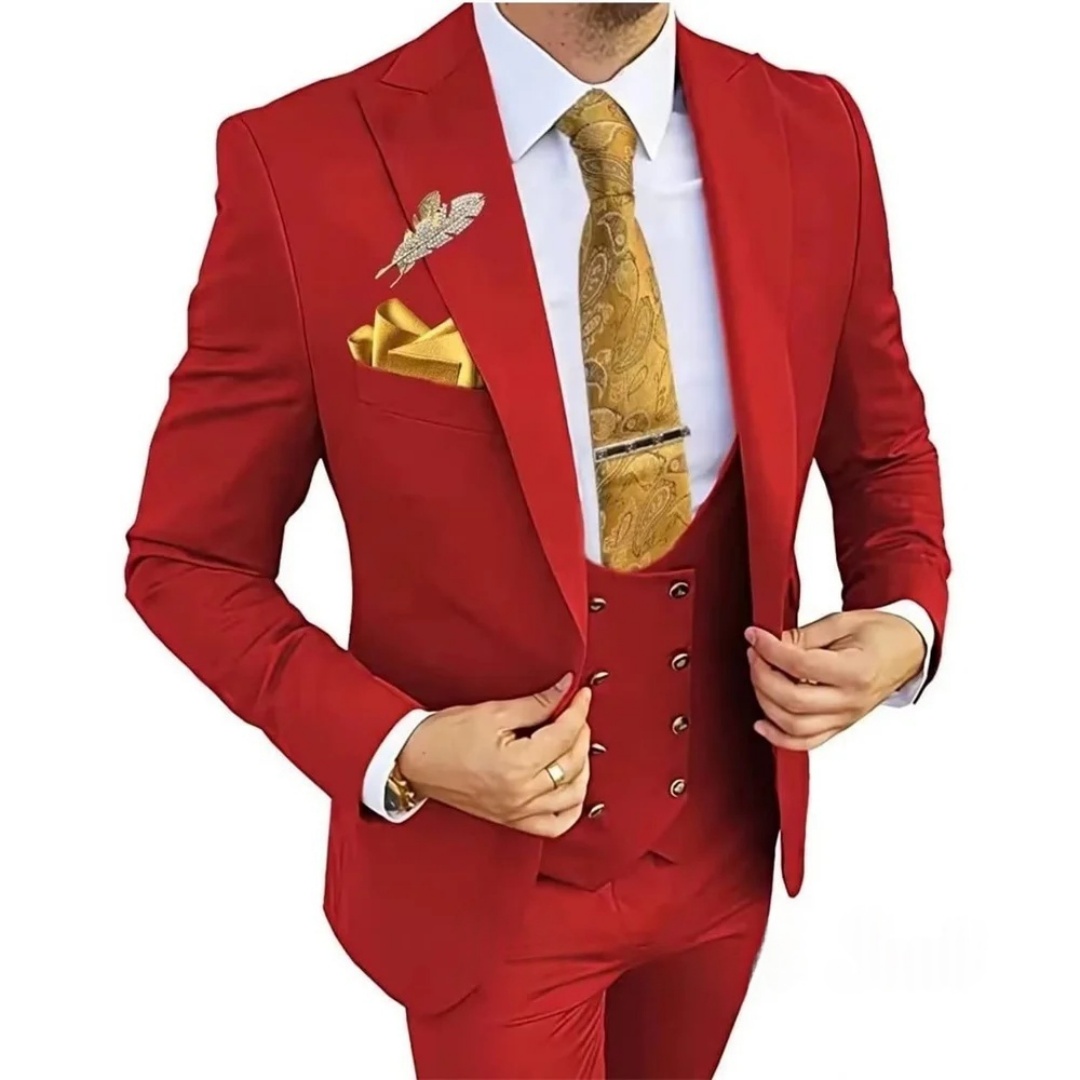 3 Piece Slim Fit Men's Suits D - Men'S Formal Wear Not Suit recension och pris