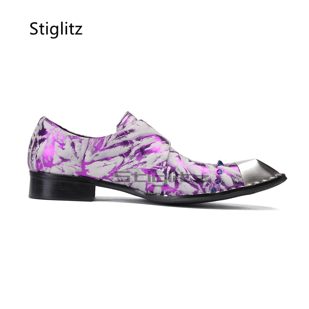 Purple Prints Genuine Leather  - Men Formal Wear Purple recension och pris