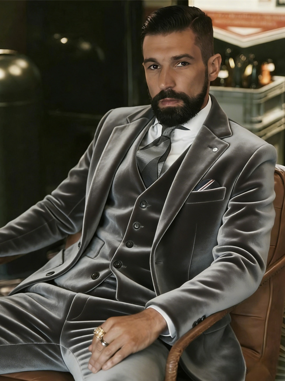Men's Velvet Suits 3 Pieces Da - Men Formal Wear Outfits recension och pris