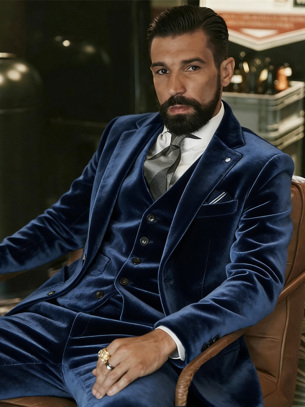 Men's Velvet Suits 3 Pieces Da - Men Formal Wear Outfits recension och pris