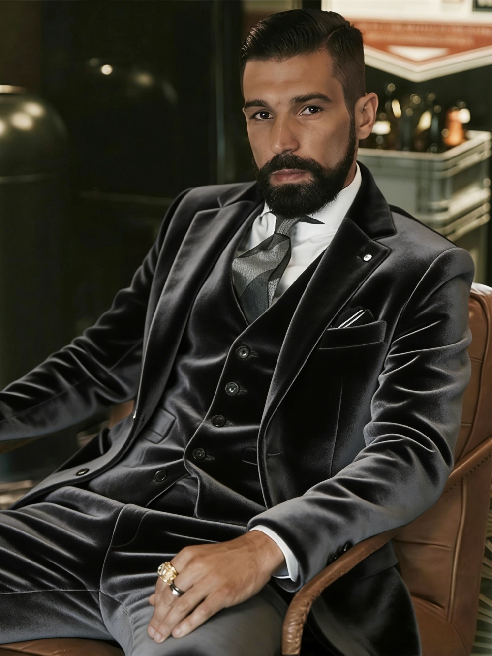 Men's Velvet Suits 3 Pieces Da - Men Formal Wear Outfits recension och pris