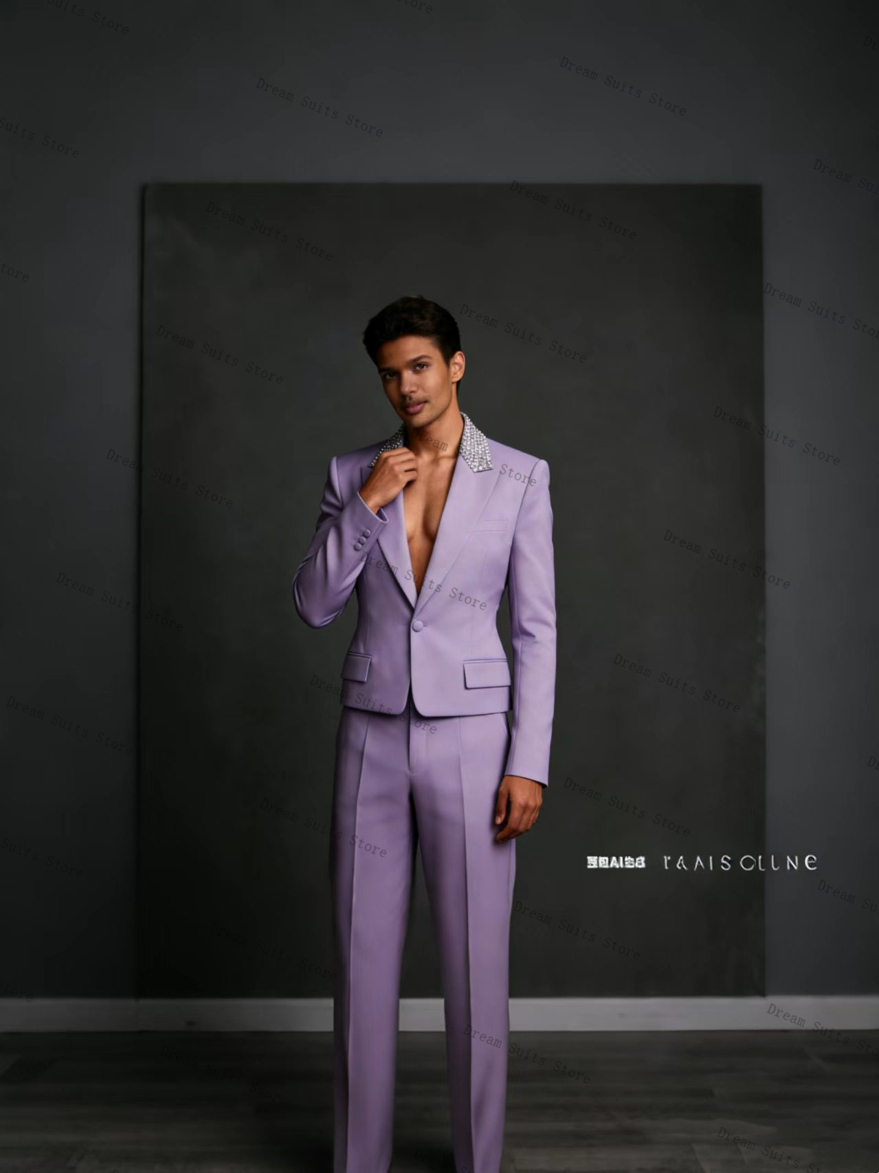 Crystals Men Suit Set 2 Pcs Bl - Men Formal Wear Purple recension och pris