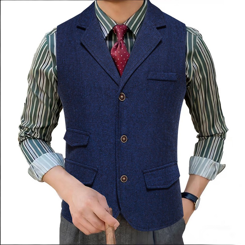 Men's Herringbone Tweed Suit V - Men'S Formal Wear Waistcoat recension och pris